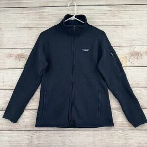 Patagonia Fleece Better Sweater Jacket Womens Medium Navy Blue Full Zip